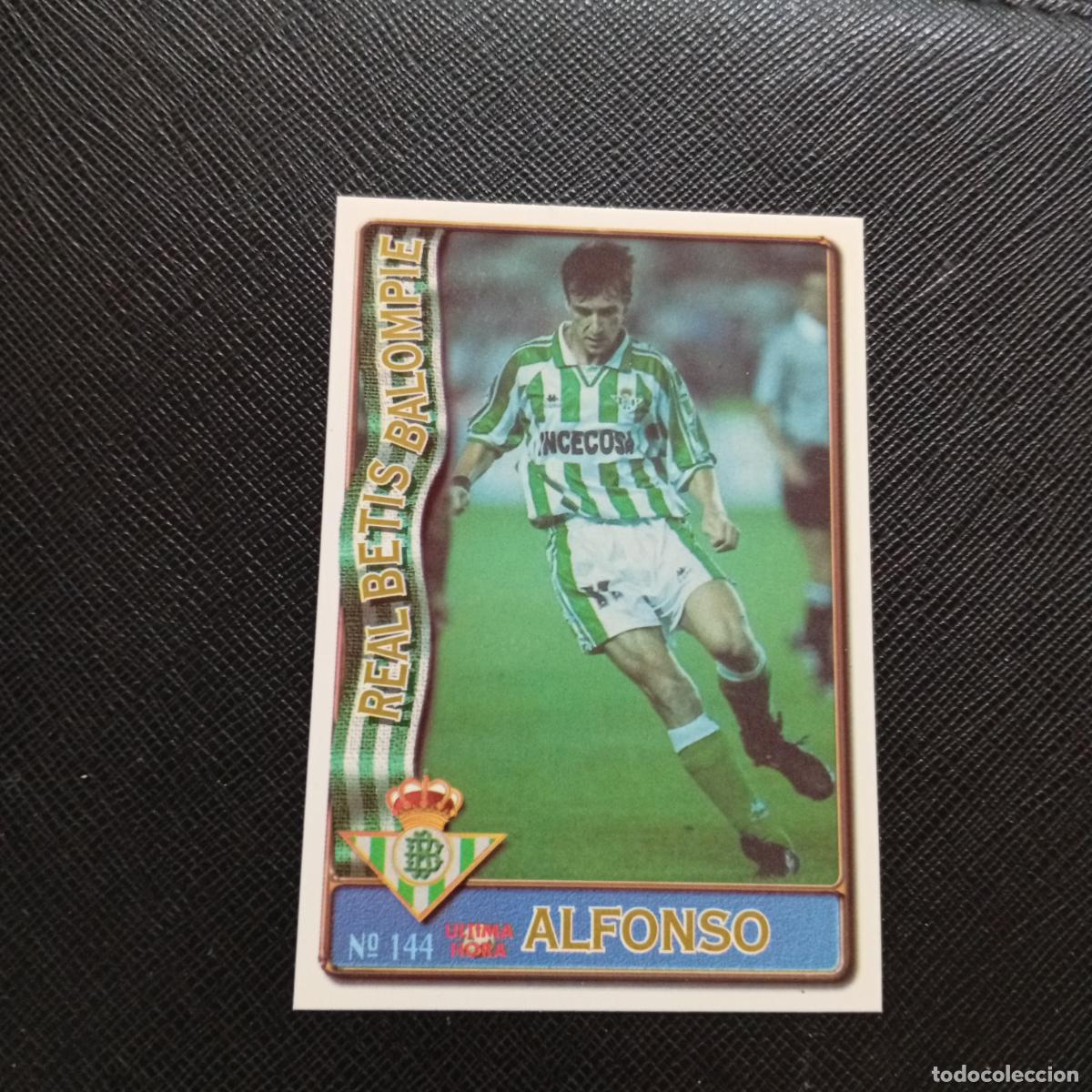 Cromos de F&uacute;tbol: 144 ALFONSO REAL BETIS MUNDICROMO 1996 1997 CROMO FUTBOL LIGA 96 97 - A207 PG181 ULTIMA HORA