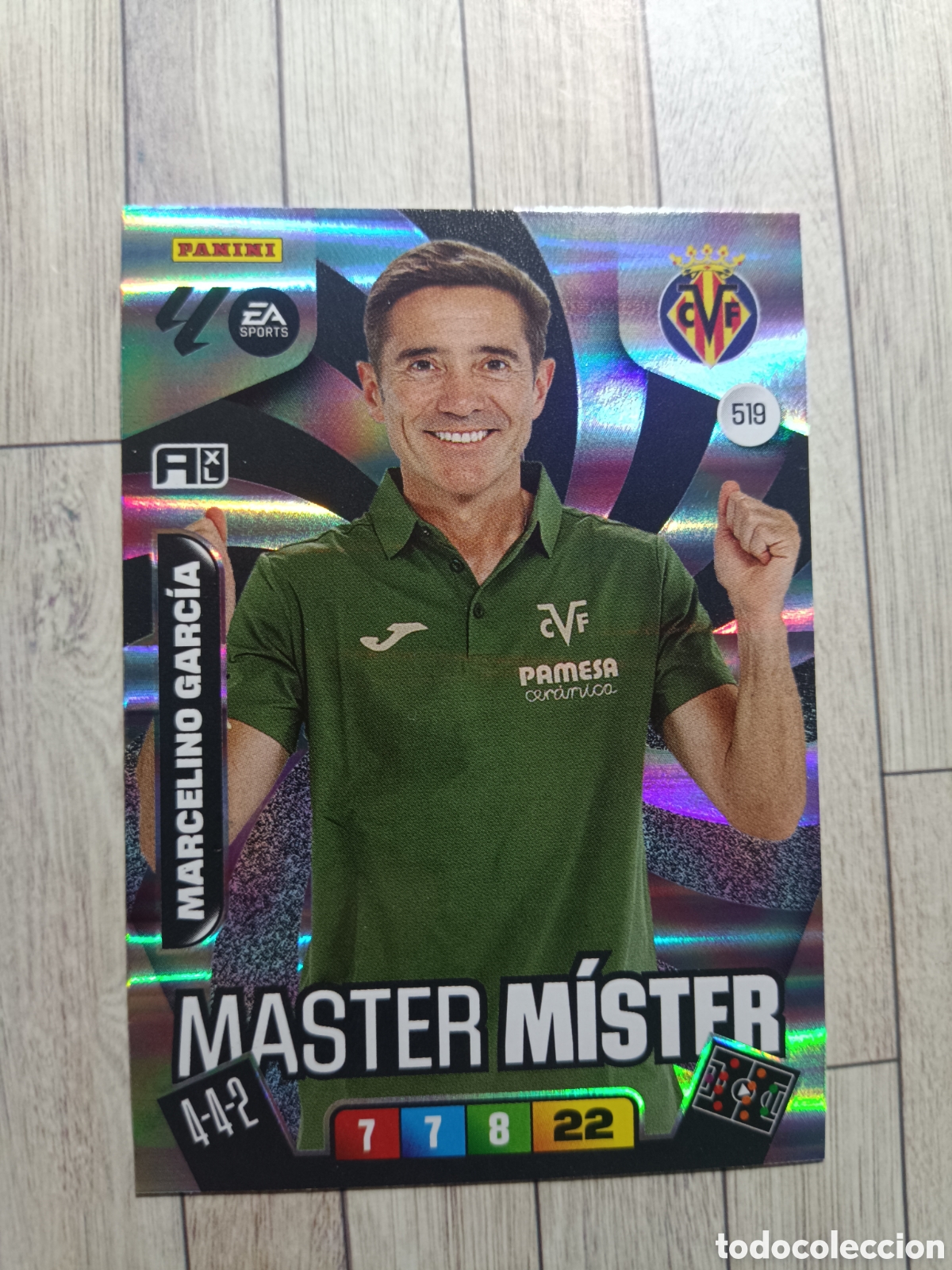 Cromos de F&uacute;tbol: 519 MARCELINO GARC&Iacute;A MASTER MISTER VILLARREAL ADRENALYN XL LIGA 2025 2026 PANINI 25 26