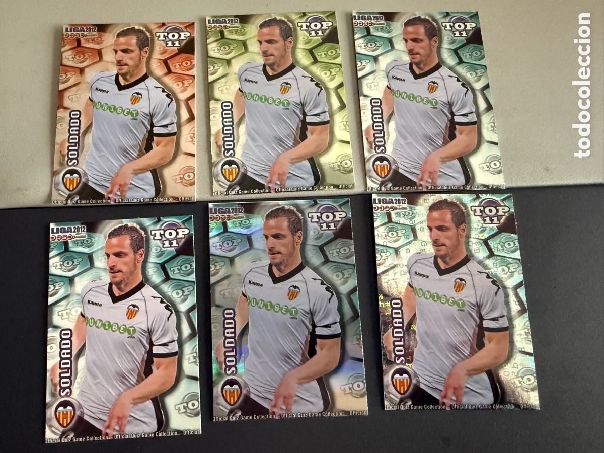 Cromos de F&uacute;tbol: MUNDICROMO 2012. n 631. Top 11. SOLDADO. 6 cromos diferentes
