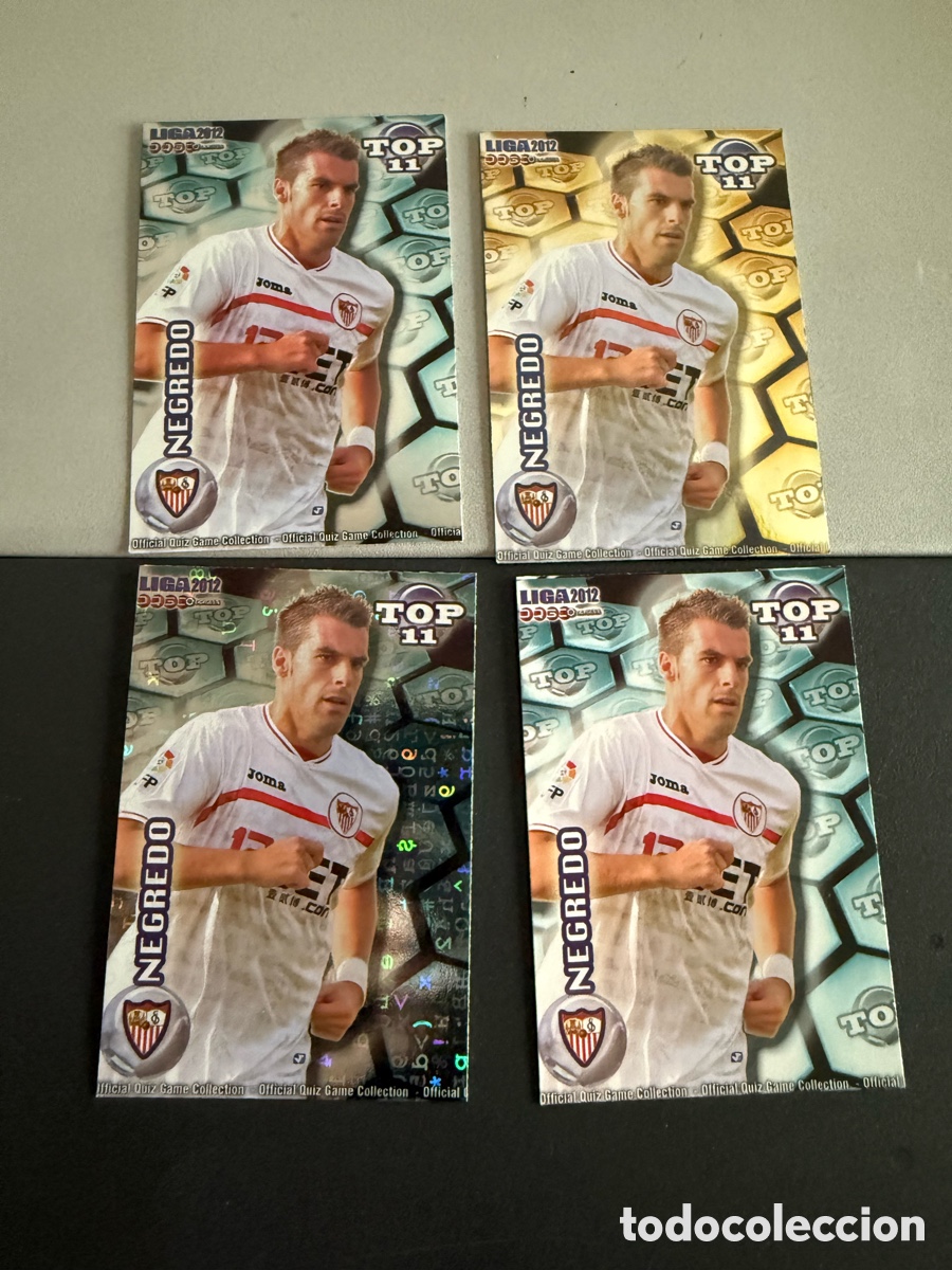 Cromos de Futebol: MUNDICROMO 2012. n 633. Top 11 NEGREDO. 4 cromos diferentes