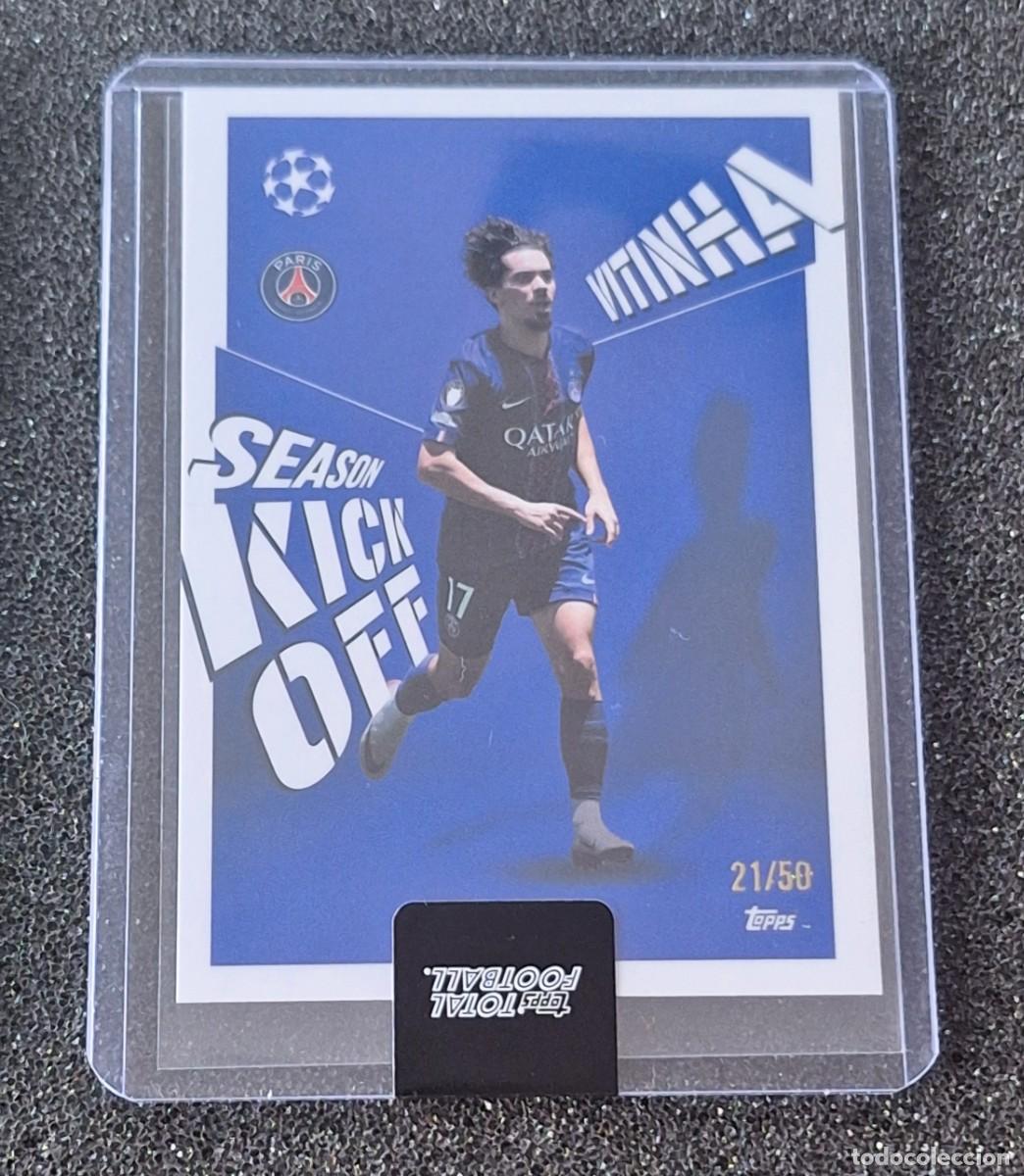 Cromos de F&uacute;tbol: Vitinha Paris Saint-Germain PSG Topps Total Football 21/50 Blue Season Kick Off
