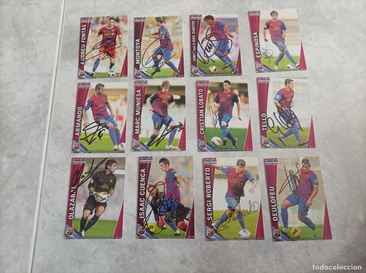 Cromos de F&uacute;tbol: Cromos futbol firmados Barcelona B