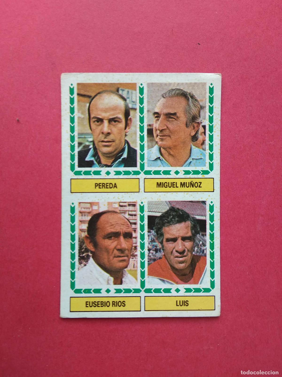 Fu&szlig;ball-Sticker: EDICIONES ESTE LIGA 83 84 1983 1984 CROMO NUNCA PEGADO ENTRENADORES PEREDA LUIS EUSEBIO MU&Ntilde;OZ