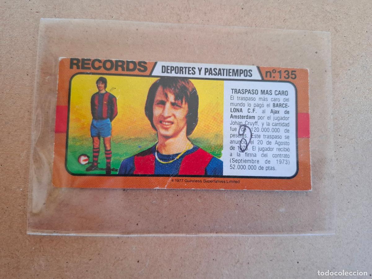 Fu&szlig;ball-Sticker: LOS RECORDS DEL MUNDO - BIMBO - 135 CRUYFF - FC. BARCELONA - CP4