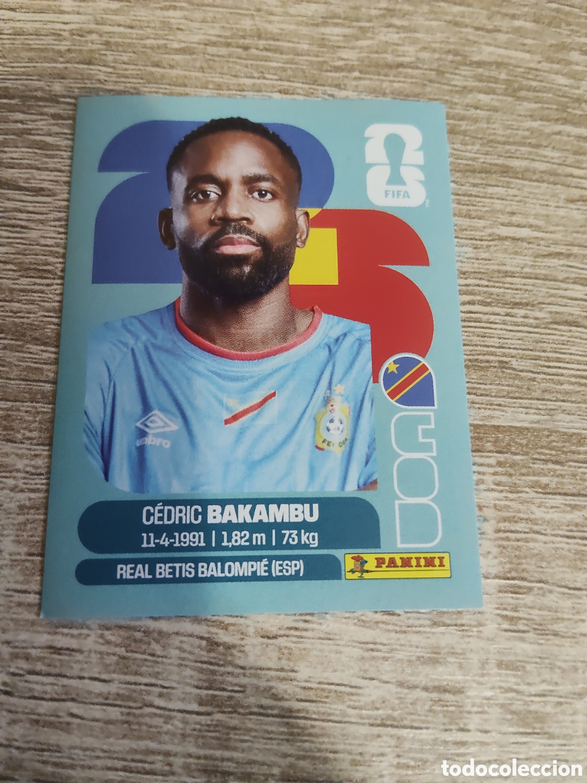 Cromos de F&uacute;tbol: Panini mundial 2026 COD 19 Cedric Bakambu Congo