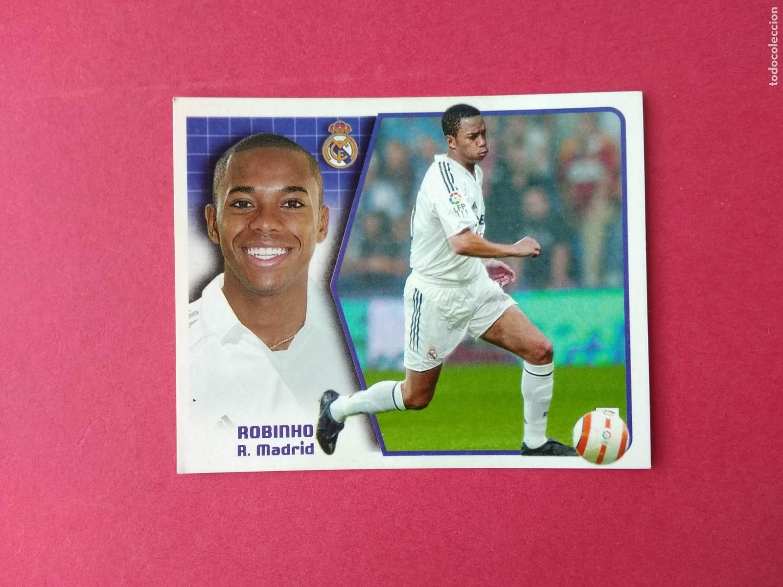 Cromos de F&uacute;tbol: EDICIONES ESTE LIGA 05 06 2005 2006 CROMO NUNCA PEGADO FICHAJE N&ordm; 24 ROBINHO VERSION