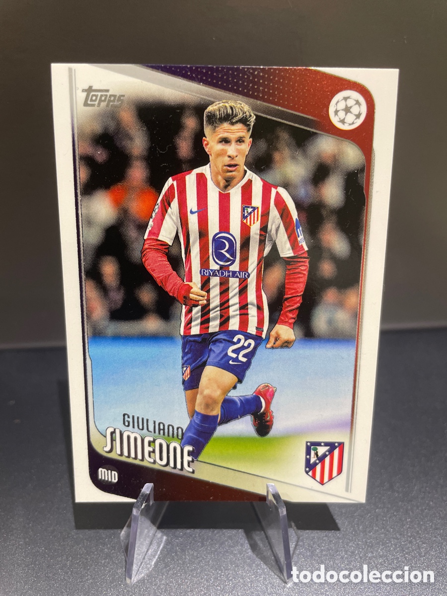 Cromos de F&uacute;tbol: Giuliano Simeone 100 Topps UCL Flagship 2024-25 Atletico de Madrid