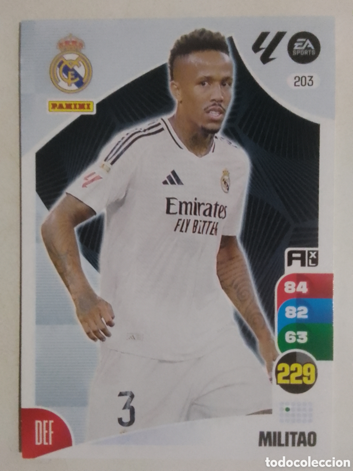 Cromos de F&uacute;tbol: Adrenalyn XL 2024-25 n&deg; 203 Milit&atilde;o &bull; Real Madrid.