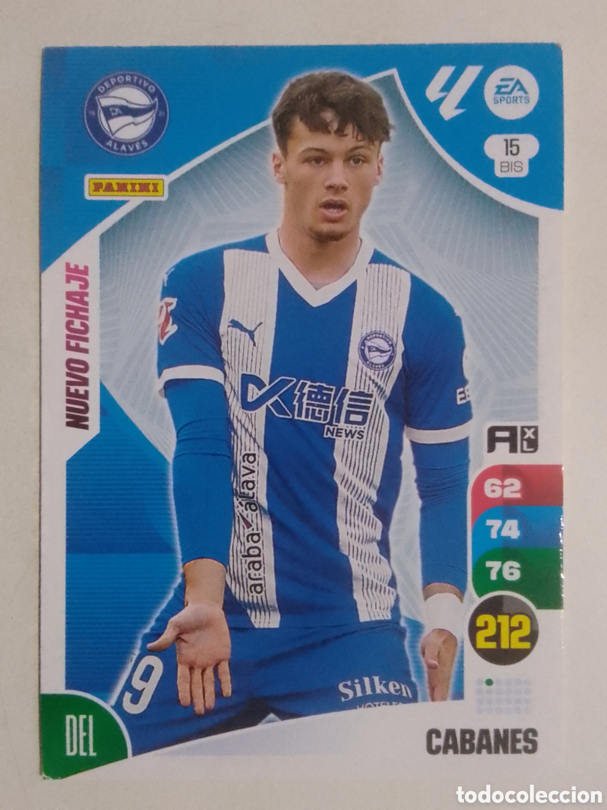Cromos de F&uacute;tbol: Adrenalyn XL 2024-25 n&deg; 15 BIS Cabanes &bull; Alav&eacute;s. NUEVO FICHAJE.