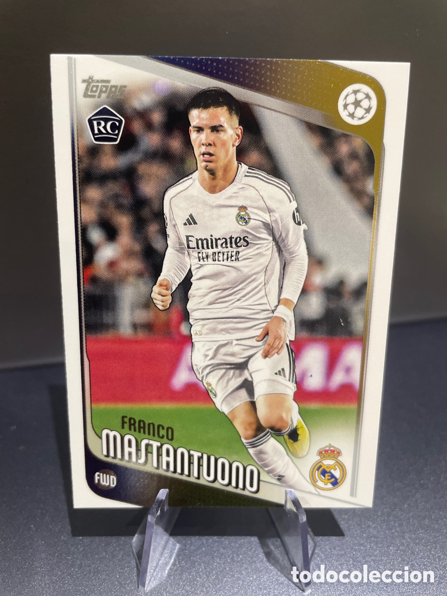 Cromos de F&uacute;tbol: Mastantuono 172 Rookie Topps UCL Flagship 2024-25 Real Madrid