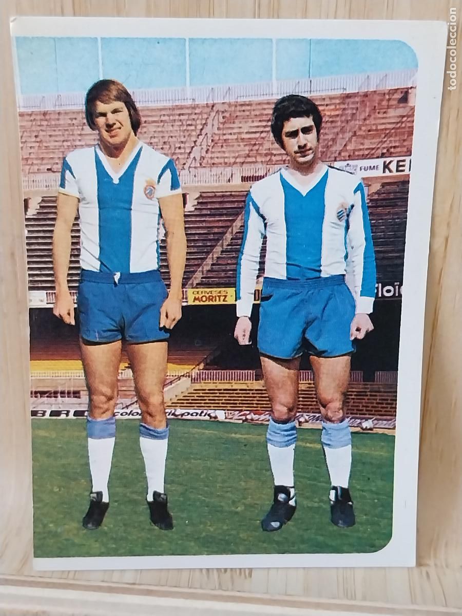Cromos de F&uacute;tbol: ASLUND ** MORA R C D ESPA&Ntilde;OL # 56 LIGA 1975 75 76 ED RUIROMER ROMERO CROMO SIN PEGAR NUNCA