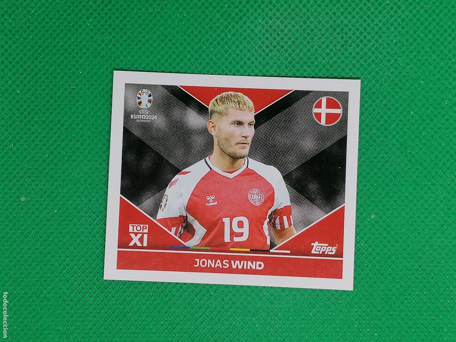 Cromos de F&uacute;tbol: DEN TOP2 JONAS WIND DINAMARCA ⚽ TOPPS EURO 2024 24 GERMANY STICKERS ⚽