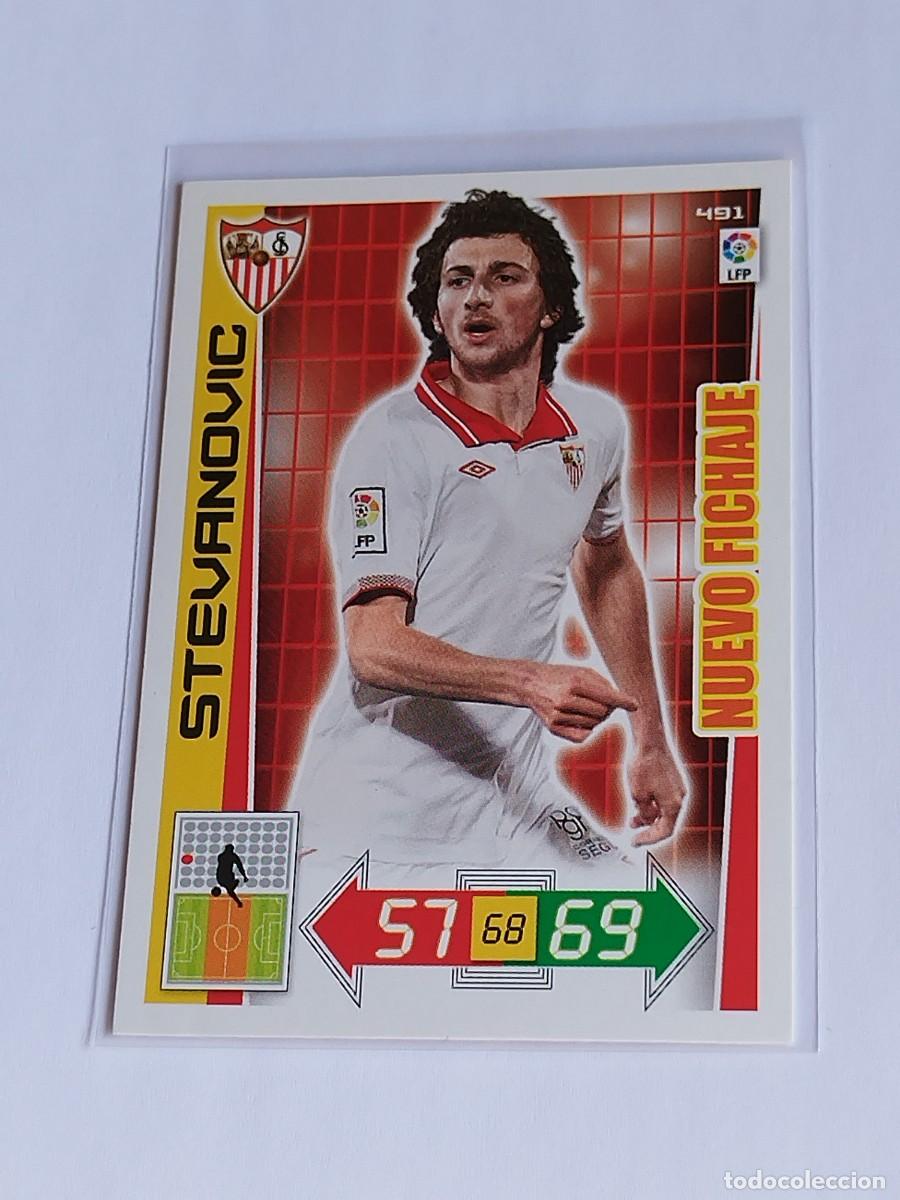 Cromos de F&uacute;tbol: STEVANOVIC NUEVO FICHAJE #491 SEVILLA FC - ADRENALYN XL LA LIGA BBVA 2012 2013 - PANINI 12 13