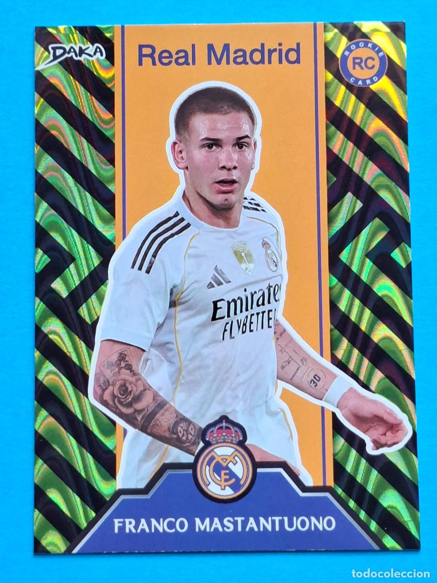 Cromos de F&uacute;tbol: Photo Parallel /199 Yellow Wave #TP-4 FRANCO MASTANTUONO (Rookie) Daka REAL MADRID 2025-26 Audience