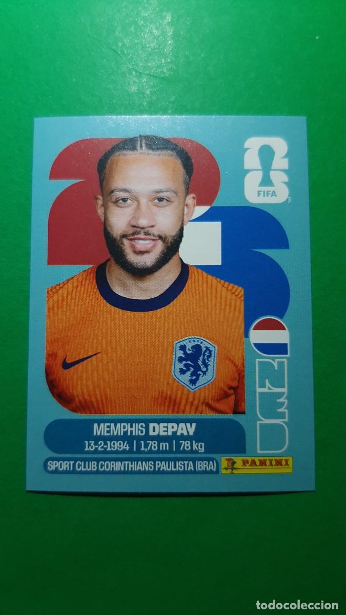 Figurine di Calcio: (NED 17 NED17)(PAISES BAJOS) MEMPHIS DEPAY MUNDIAL F&Uacute;TBOL 2026 PANINI