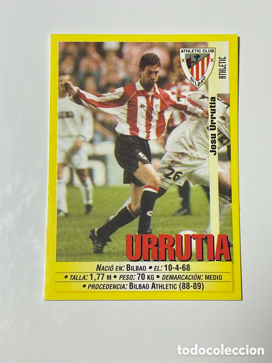 Cromos de F&uacute;tbol: Josu Urrutia Athletic de Bilbao Panini 1999/2000 #142