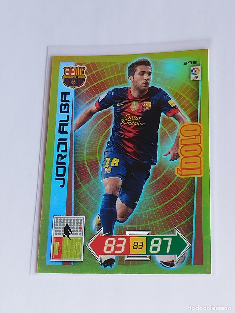 Cromos de F&uacute;tbol: JORDI ALBA &Iacute;DOLO #392 FC BARCELONA - ADRENALYN XL LA LIGA BBVA 2012 2013 - PANINI 12 13 CROMO