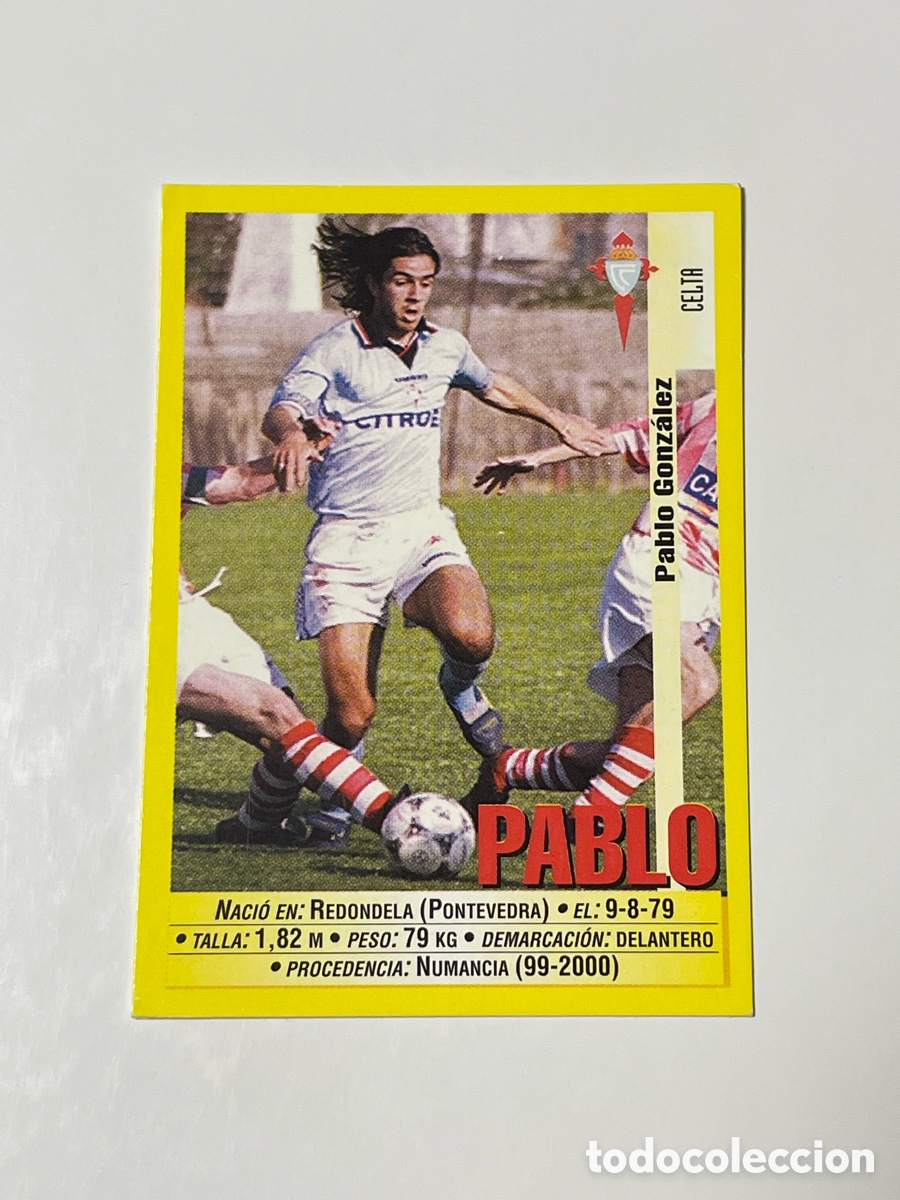 Cromos de F&uacute;tbol: Pablo Celta de Vigo Panini 1999/2000 #93