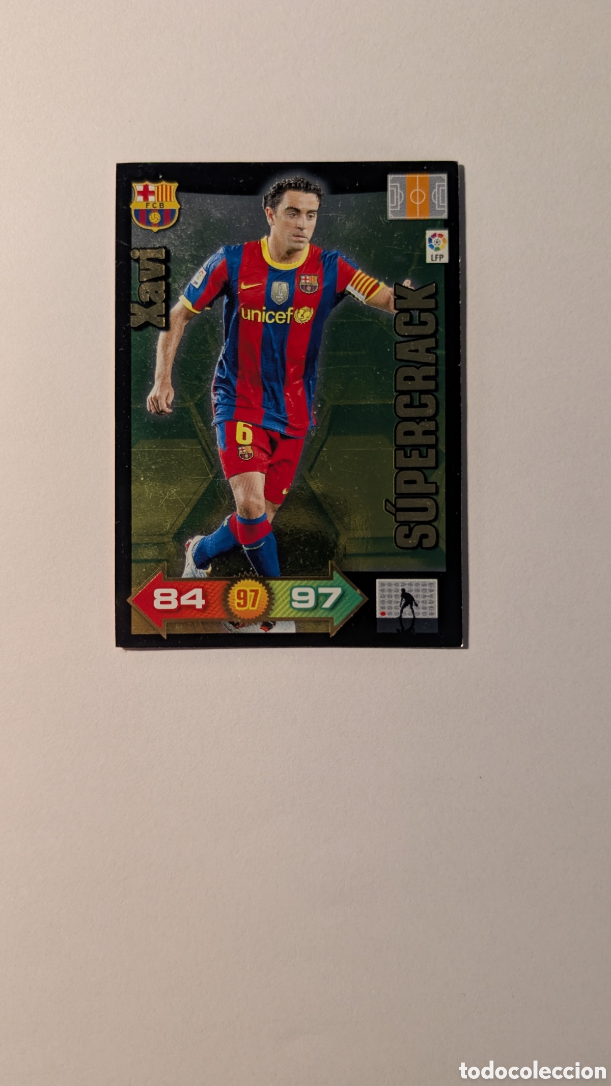 Football Stickers: XAVI BARCELONA SUPERCRACK ADRENALYN XL LIGA 2010/11 10 11 PANINI
