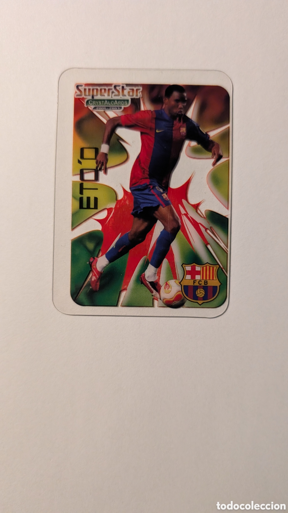 Cartes &agrave; collectionner de Football: ETOO ETO'O BARCELONA SUPERSTAR CRYSTAL CARDS LIGA 2006/07 06 07 EDICIONES ESTADIO