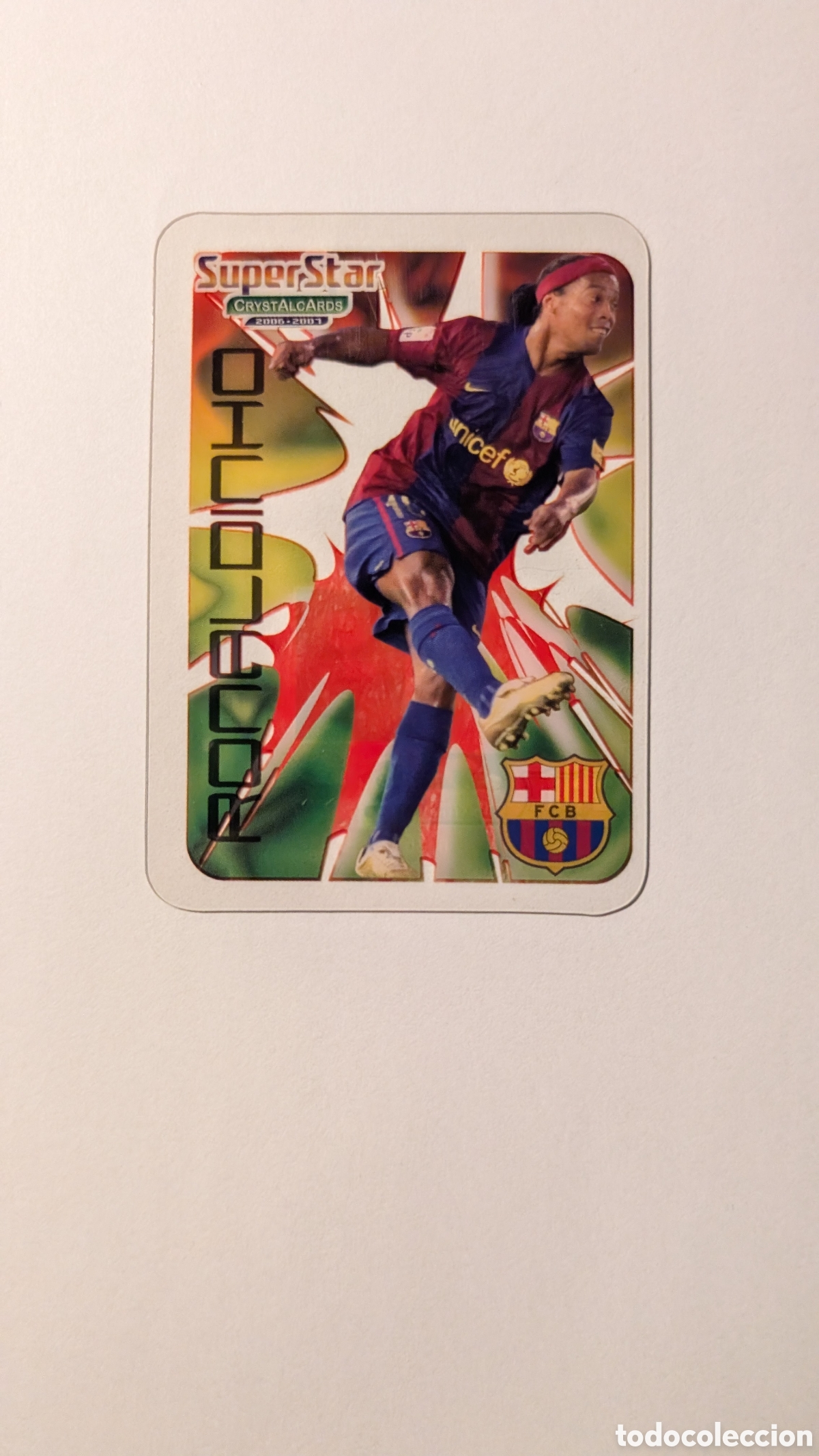 Cromos de Futebol: RONALDINHO BARCELONA SUPERSTAR CRYSTAL CARDS LIGA 2006/07 06 07 EDICIONES ESTADIO