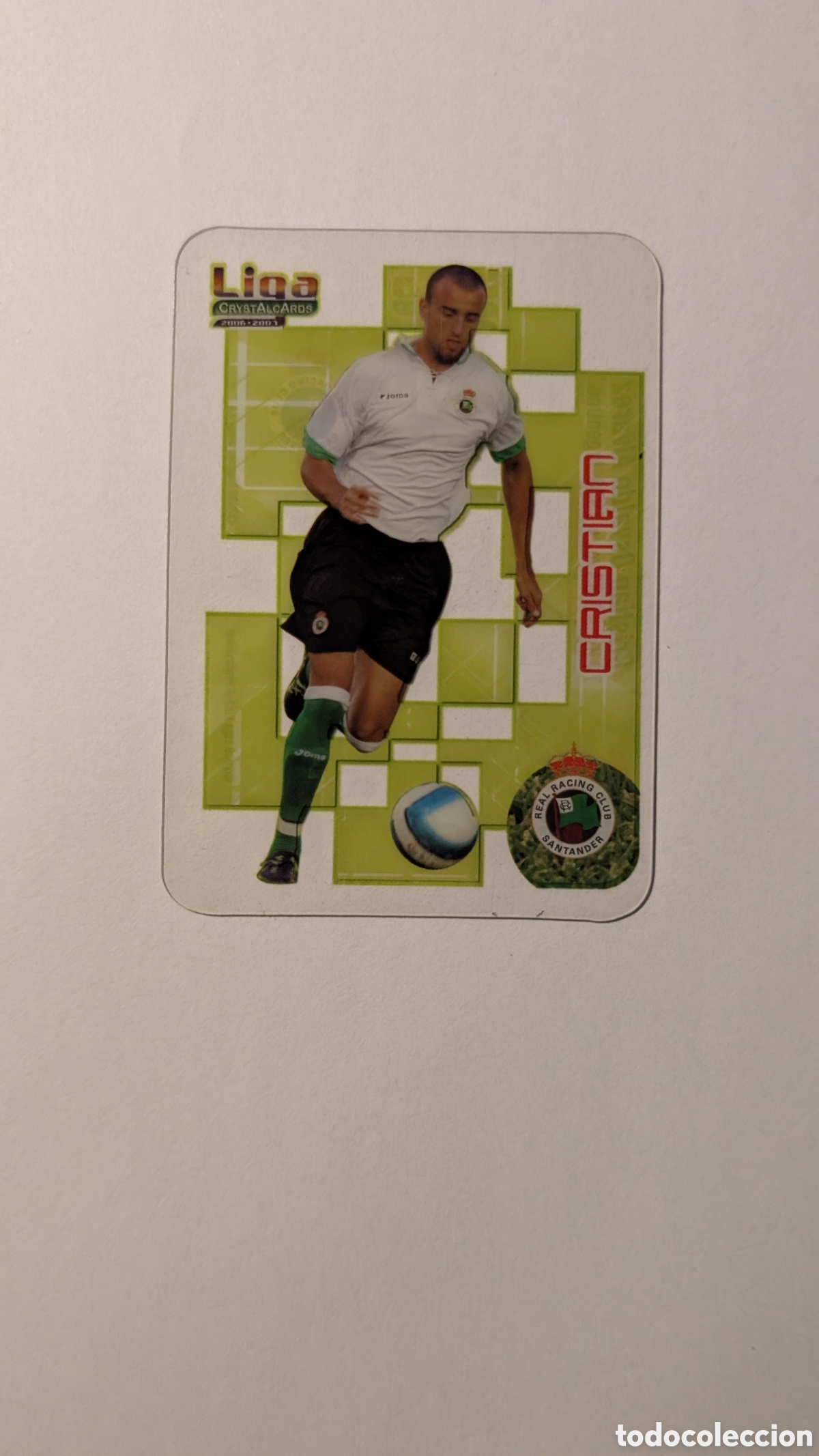 Cromos de Futebol: CRISTIAN RACING SANTANDER 410 ULTIMA HORA CRYSTAL CARDS LIGA 2006/07 06 07 EDICIONES ESTADIO