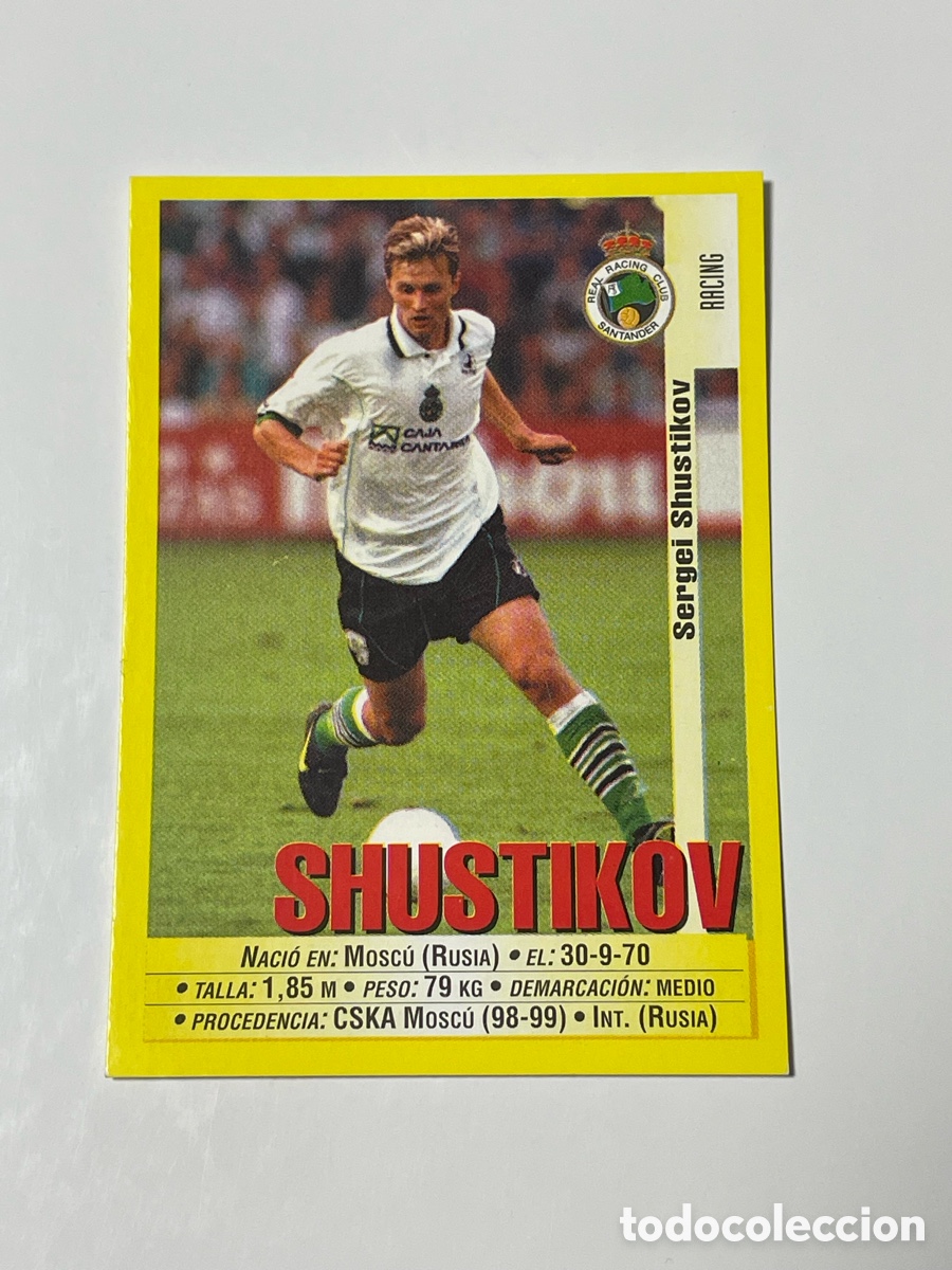 Cromos de F&uacute;tbol: Sergei Shustikov Racing de Santander Panini 1999/2000 #278