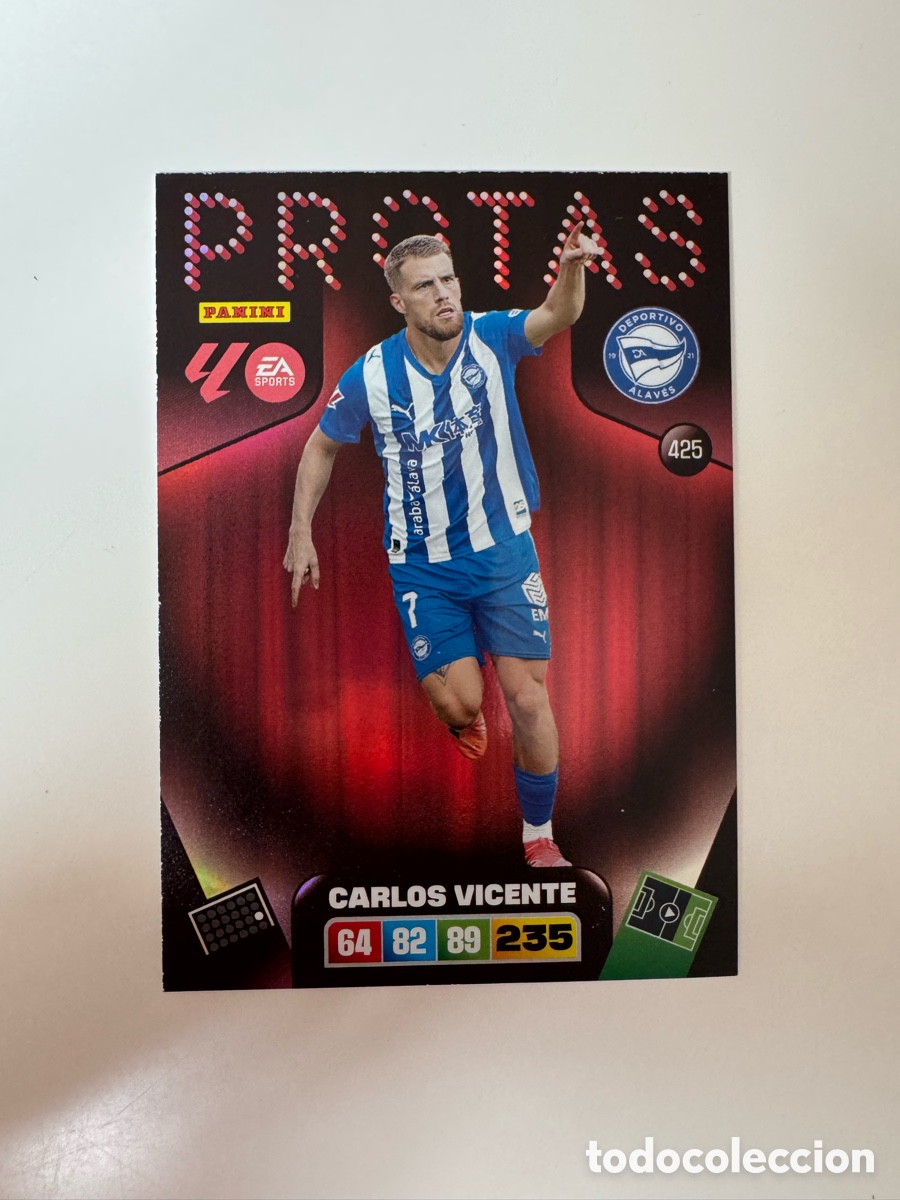 Cromos de F&uacute;tbol: PANINI ADRENALYN XL LIGA EA SPORTS 2025-2026 25-26 &ndash; PROTAS &ndash; Carlos Vicente Deportivo Alav&eacute;s N&ordm; 425