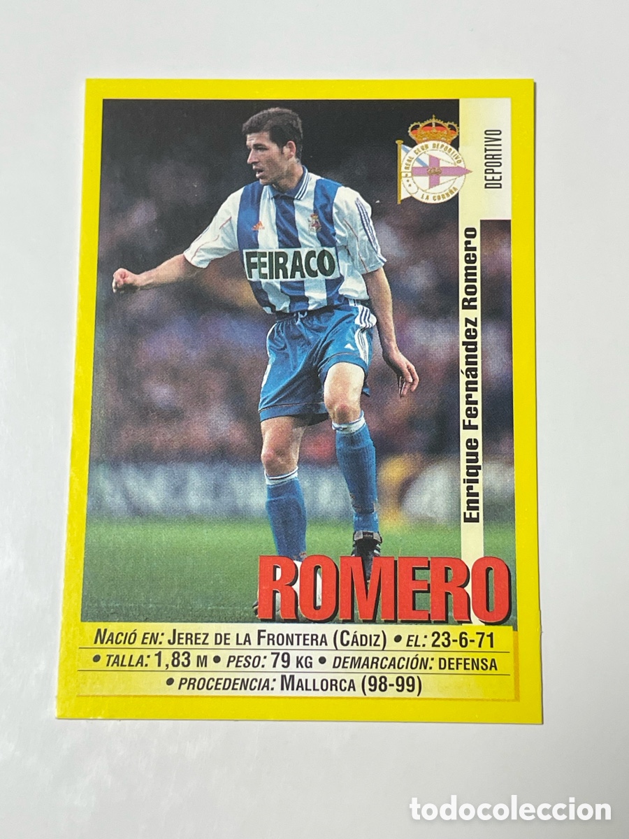 Cromos de F&uacute;tbol: Enrique Romero Deportivo de La Coru&ntilde;a Panini 1999/2000 #103
