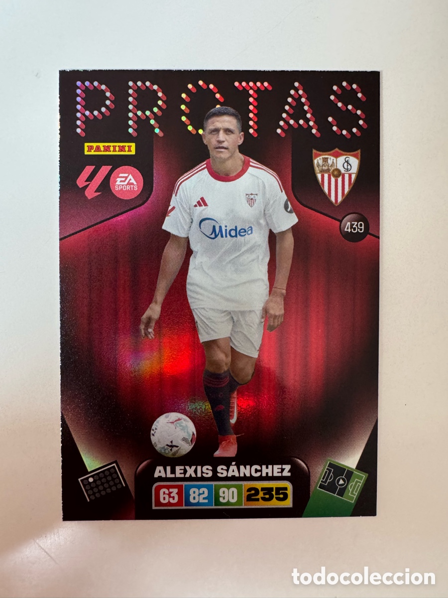 Cromos de F&uacute;tbol: PANINI ADRENALYN XL LIGA 2025-2026 25-26 &ndash; PROTAS &ndash; Alexis S&aacute;nchez Sevilla FC N&ordm; 439