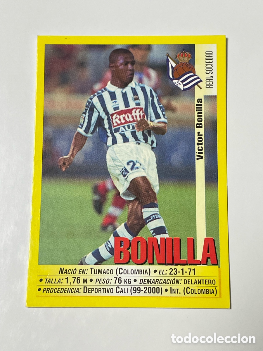 Cromos de F&uacute;tbol: V&iacute;ctor Bonilla Real Sociedad Panini 1999/2000 #189