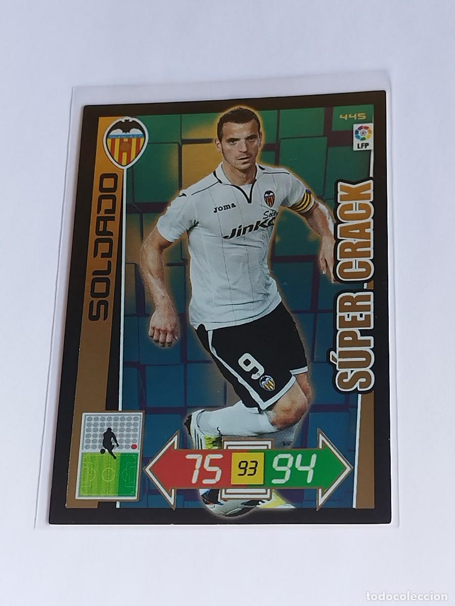 Cromos de F&uacute;tbol: SOLDADO S&Uacute;PER CRACK #445 VALENCIA CF - ADRENALYN XL LA LIGA BBVA 2012 2013 - PANINI 12 13