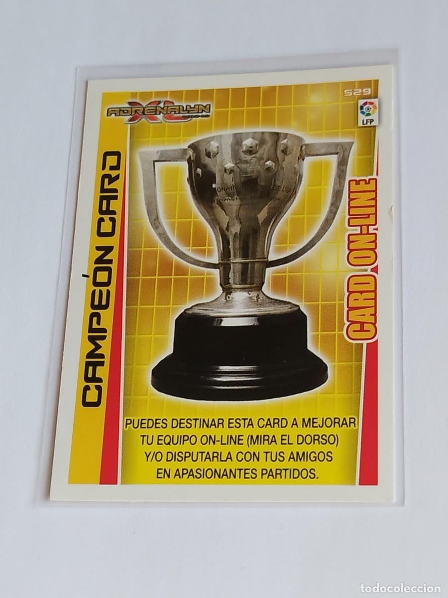 Cromos de F&uacute;tbol: CAMPE&Oacute;N CARD ON-LINE #529 - ADRENALYN XL LA LIGA BBVA 2012 2013 - PANINI 12 13