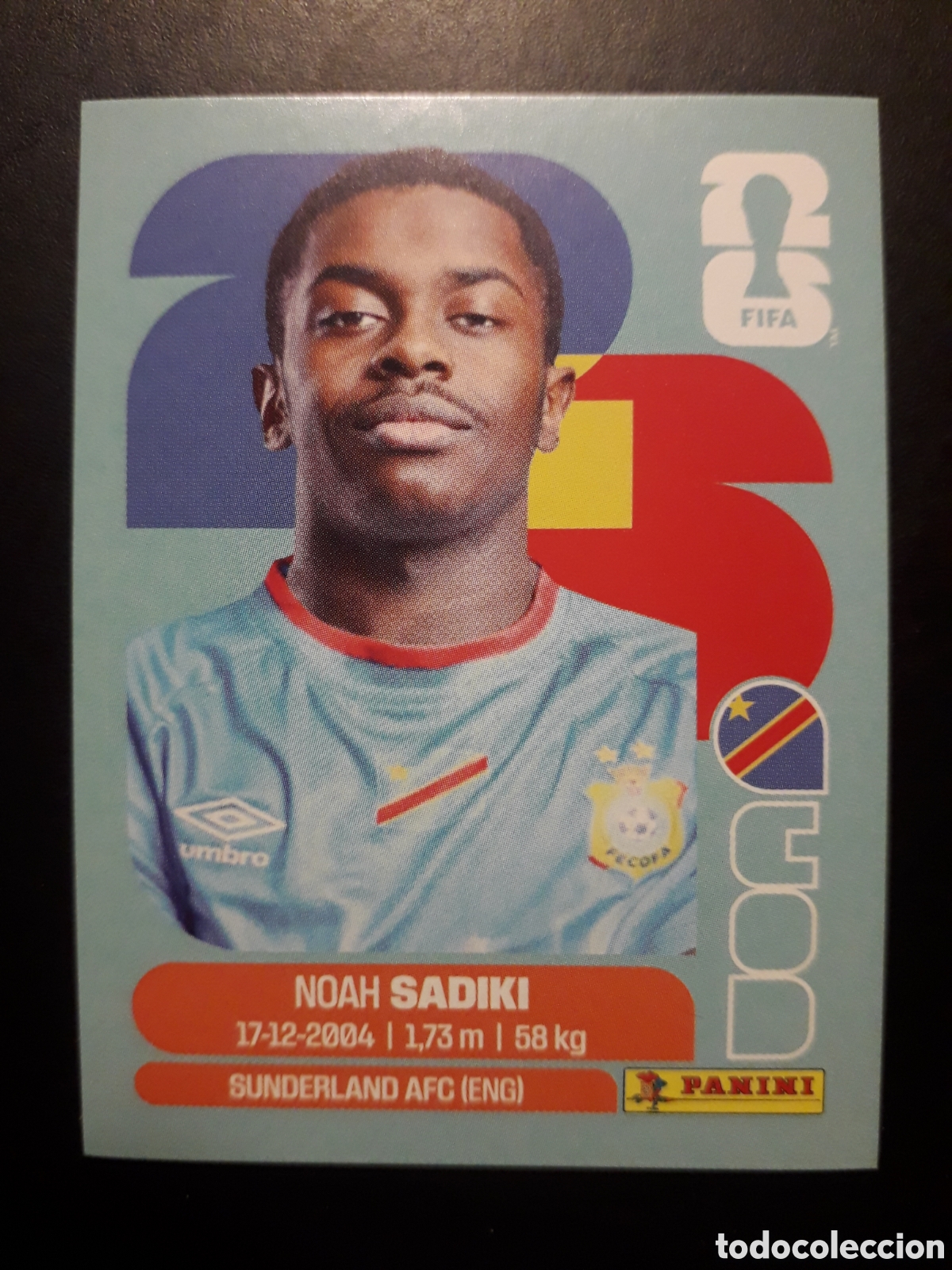 Cromos de F&uacute;tbol: SADIKI CONGO COD 12 MUNDIAL F&Uacute;TBOL 2026 FIFA WORLD CUP PANINI SIN PEGAR PEDIDO M&Iacute;NIMO 3&euro;