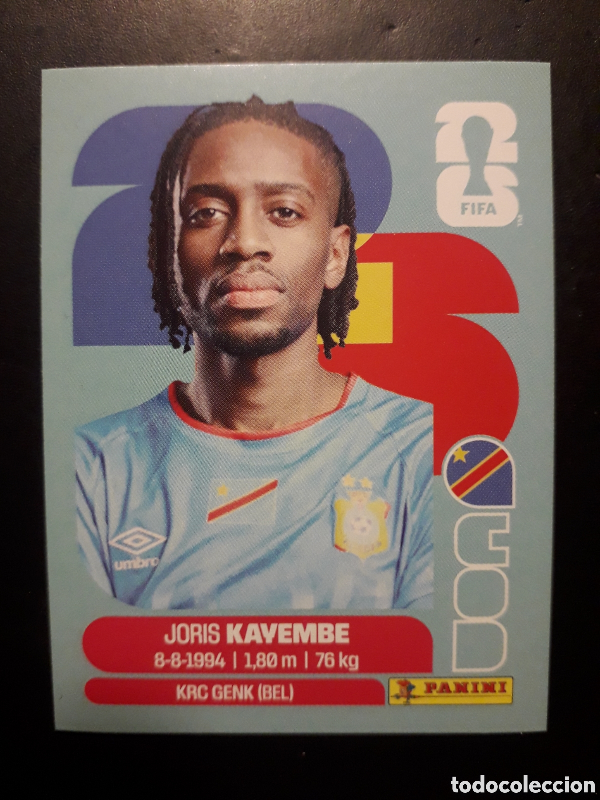 Cromos de F&uacute;tbol: JORIS KAVEMBE CONGO COD 7 MUNDIAL F&Uacute;TBOL 2026 FIFA WORLD CUP PANINI SIN PEGAR PEDIDO M&Iacute;NIMO 3&euro;