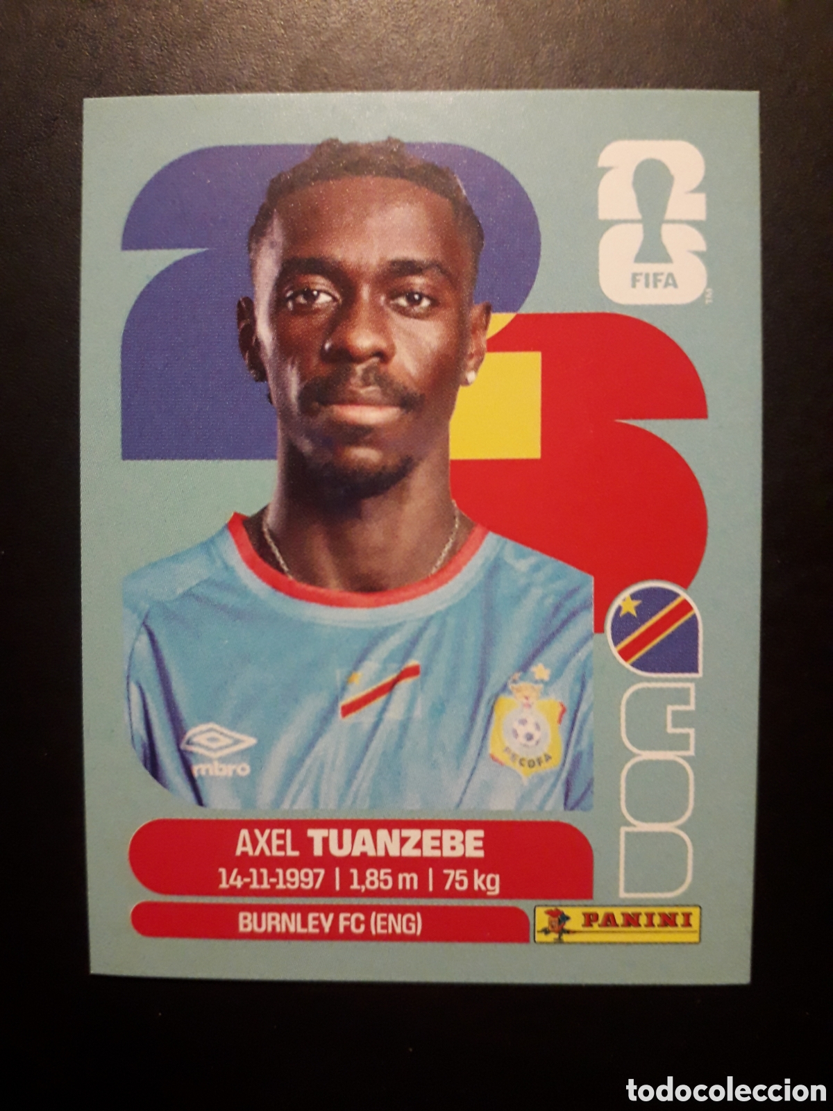 Cromos de F&uacute;tbol: TUANZEBE CONGO COD 4 MUNDIAL F&Uacute;TBOL 2026 FIFA WORLD CUP PANINI SIN PEGAR PEDIDO M&Iacute;NIMO 3&euro;