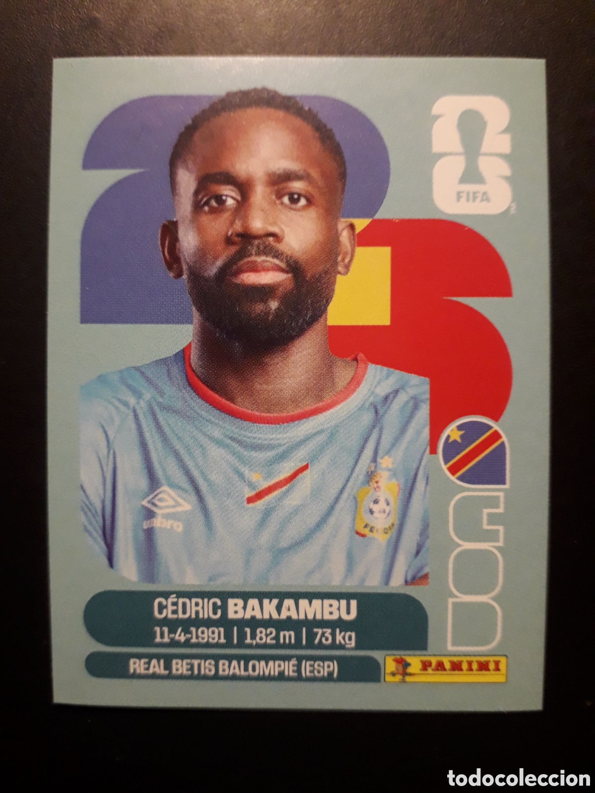 Cromos de F&uacute;tbol: BAKAMBU CONGO COD 19 MUNDIAL F&Uacute;TBOL 2026 FIFA WORLD CUP PANINI SIN PEGAR PEDIDO M&Iacute;NIMO 3&euro;