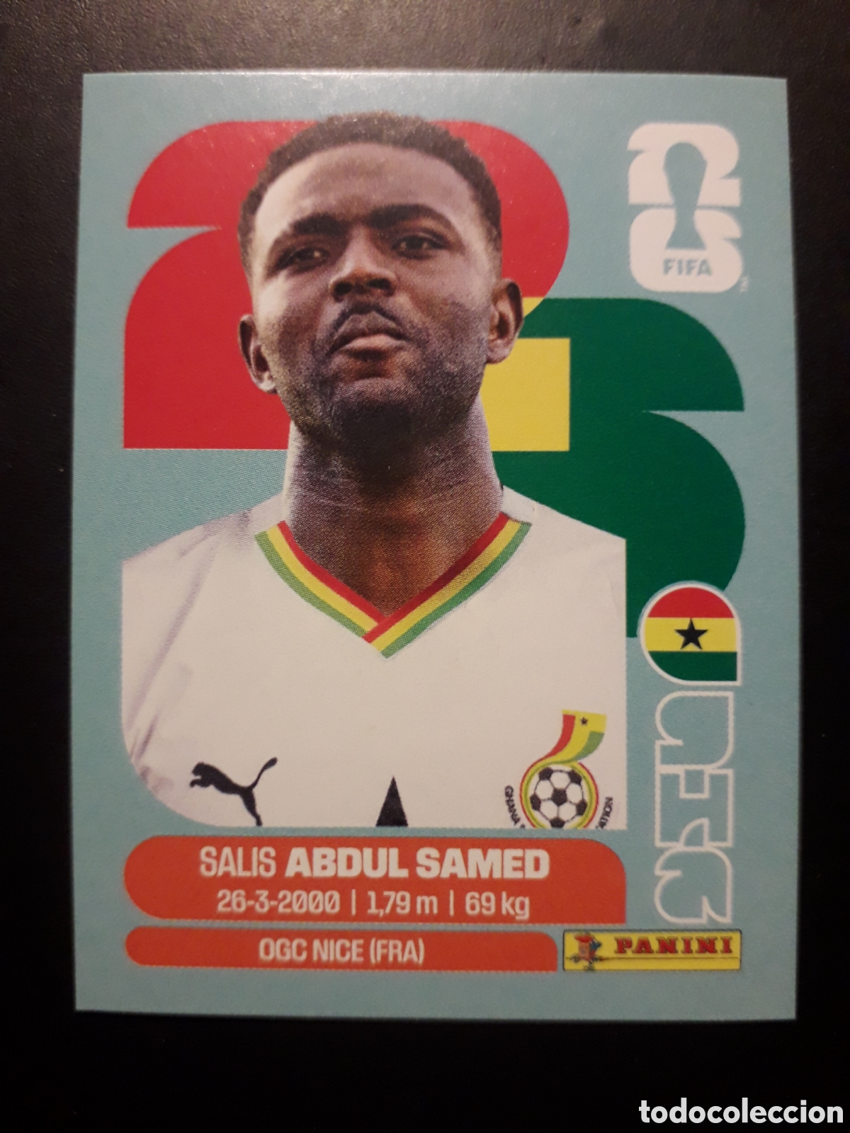 Cromos de F&uacute;tbol: ABDUL SAMED GHANA GHA 11 MUNDIAL F&Uacute;TBOL 2026 FIFA WORLD CUP PANINI SIN PEGAR PEDIDO M&Iacute;NIMO 3&euro;