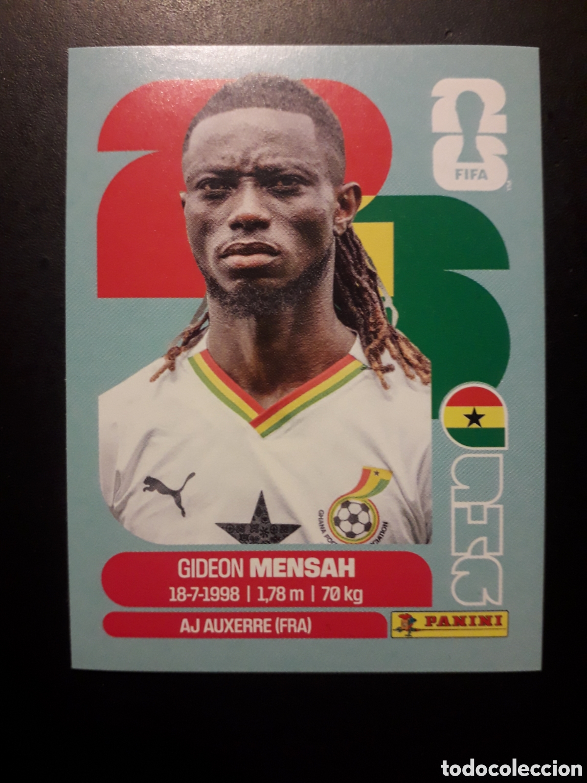 Cromos de F&uacute;tbol: MENSAH GHANA GHA 7 MUNDIAL F&Uacute;TBOL 2026 FIFA WORLD CUP PANINI SIN PEGAR PEDIDO M&Iacute;NIMO 3&euro;