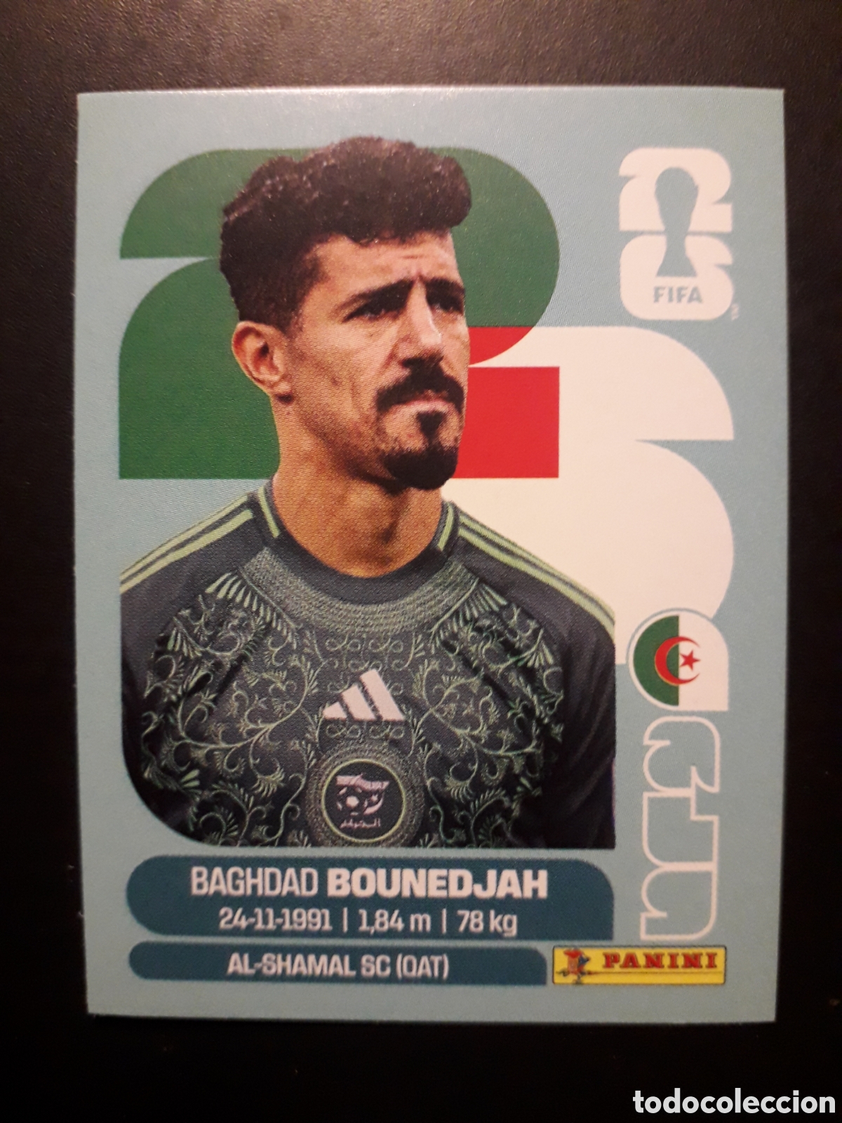 Cromos de F&uacute;tbol: BOUNEDJAH ARGELIA ALG 19 MUNDIAL F&Uacute;TBOL 2026 FIFA WORLD CUP PANINI SIN PEGAR PEDIDO M&Iacute;NIMO 3&euro;