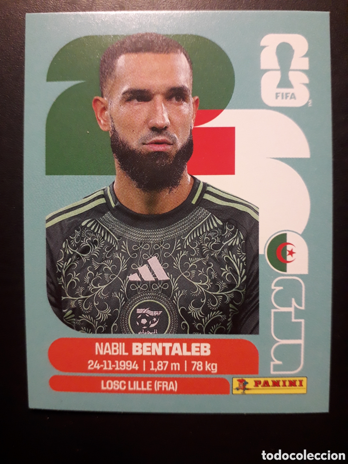 Cromos de F&uacute;tbol: BENTALEB ARGELIA ALG 12 MUNDIAL F&Uacute;TBOL 2026 FIFA WORLD CUP PANINI SIN PEGAR PEDIDO M&Iacute;NIMO 3&euro;