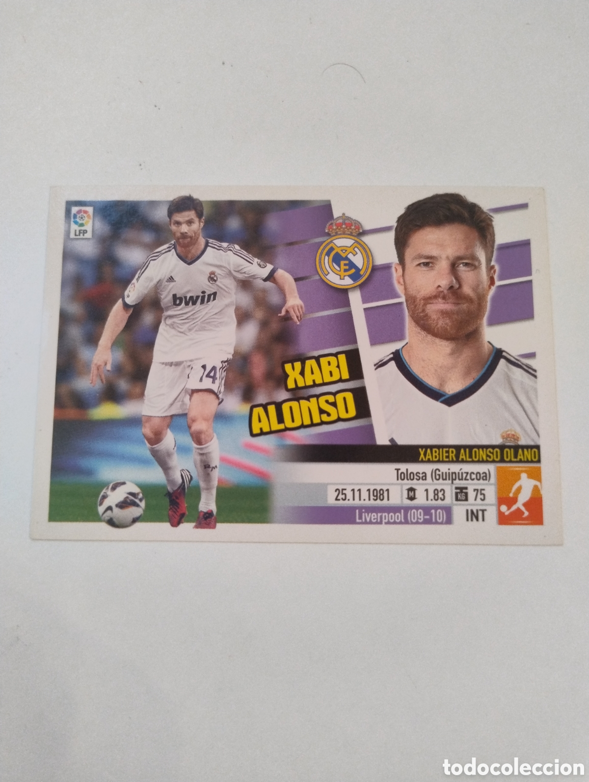 Cromos de F&uacute;tbol: 9 - Xabi Alonso - Real Madrid - Liga Este 2013 - 2014