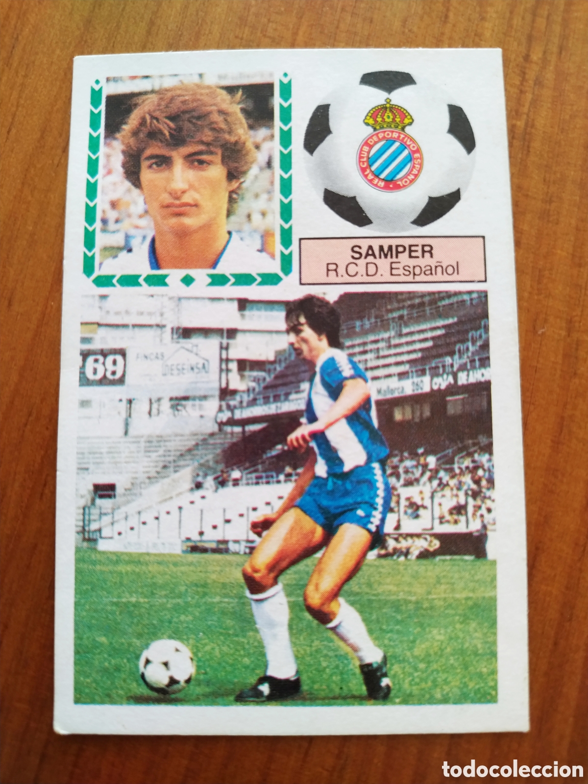 Cromos de F&uacute;tbol: SAMPER R. C. D. ESPA&Ntilde;OL FICHAJE 26 LIGA ESTE 83 84, DESPEGADO