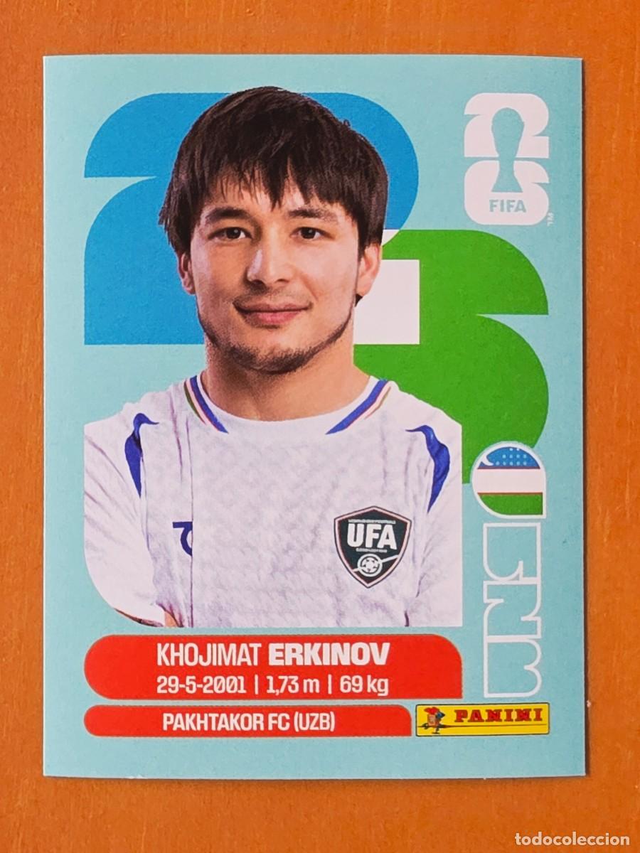 Cromos de F&uacute;tbol: UZB 15 Khojimat Erkinov, Uzbekist&aacute;n, Panini FIFA World Cup Mundial 2026 Sticker