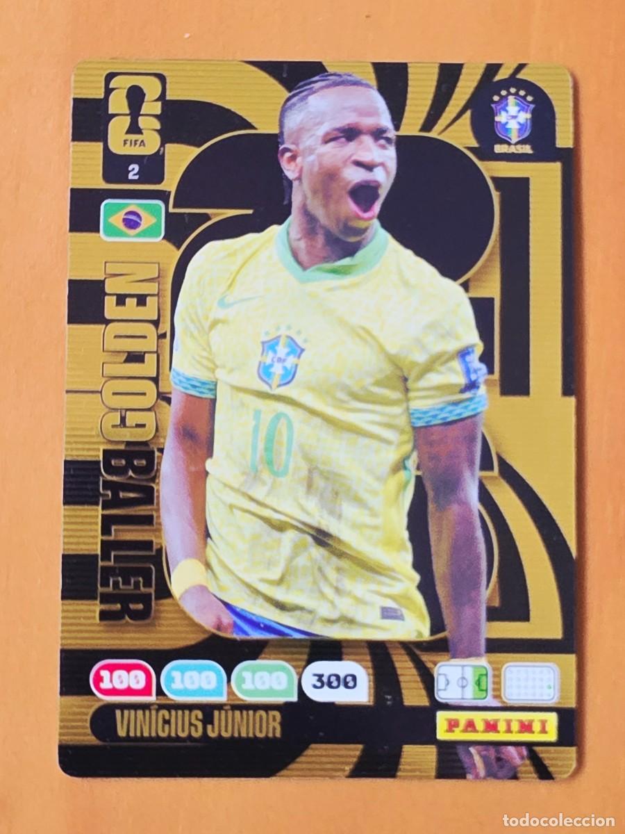 Cartes &agrave; collectionner de Football: 2 Vin&iacute;cius J&uacute;nior, Brasil, Golden Baller, Bal&oacute;n de Oro, Adrenalyn XL Fifa World Cup 2026, Mundial 26