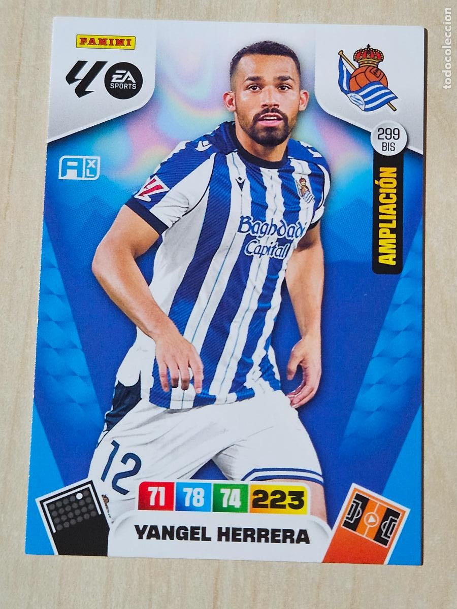 Figurine di Calcio: FICHA N&ordm; BIS 299 YANGEL HERRERA - ADRENALYN 25 26 - PANINI 2025 - 26 - CROMO - AMPLIACION