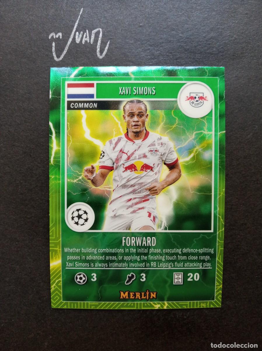 Football Stickers: MG-36 GAMERS XAVI SIMONS LEIPZIG NETHERLANDS ⚽ TOPPS &reg; CHROME MERLIN 2024 2025 24 25 NUEVO
