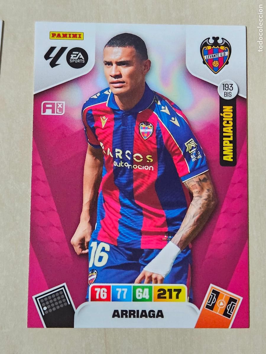Cromos de F&uacute;tbol: FICHA N&ordm; BIS 193 ARRIAGA - ADRENALYN 245 26 - PANINI 2025 - 26 - CROMO - AMPLIACION