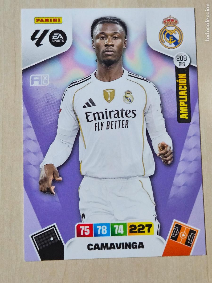 Cromos de F&uacute;tbol: FICHA N&ordm; BIS 208 CAMAVINGA - ADRENALYN 245 26 - PANINI 2025 - 26 - CROMO - AMPLIACION