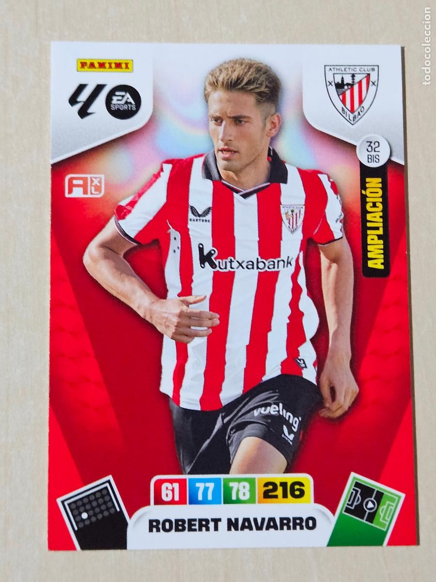 Cromos de F&uacute;tbol: FICHA N&ordm; BIS 32 ROBERT NAVARRO - ADRENALYN 25 26 - PANINI 2025 - 26 - CROMO - AMPLIACION